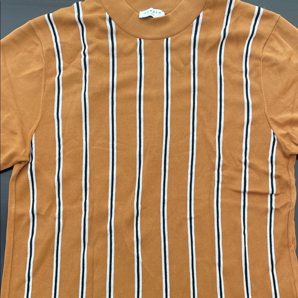Men’s Sandro Camel Knit Mustard Sweater